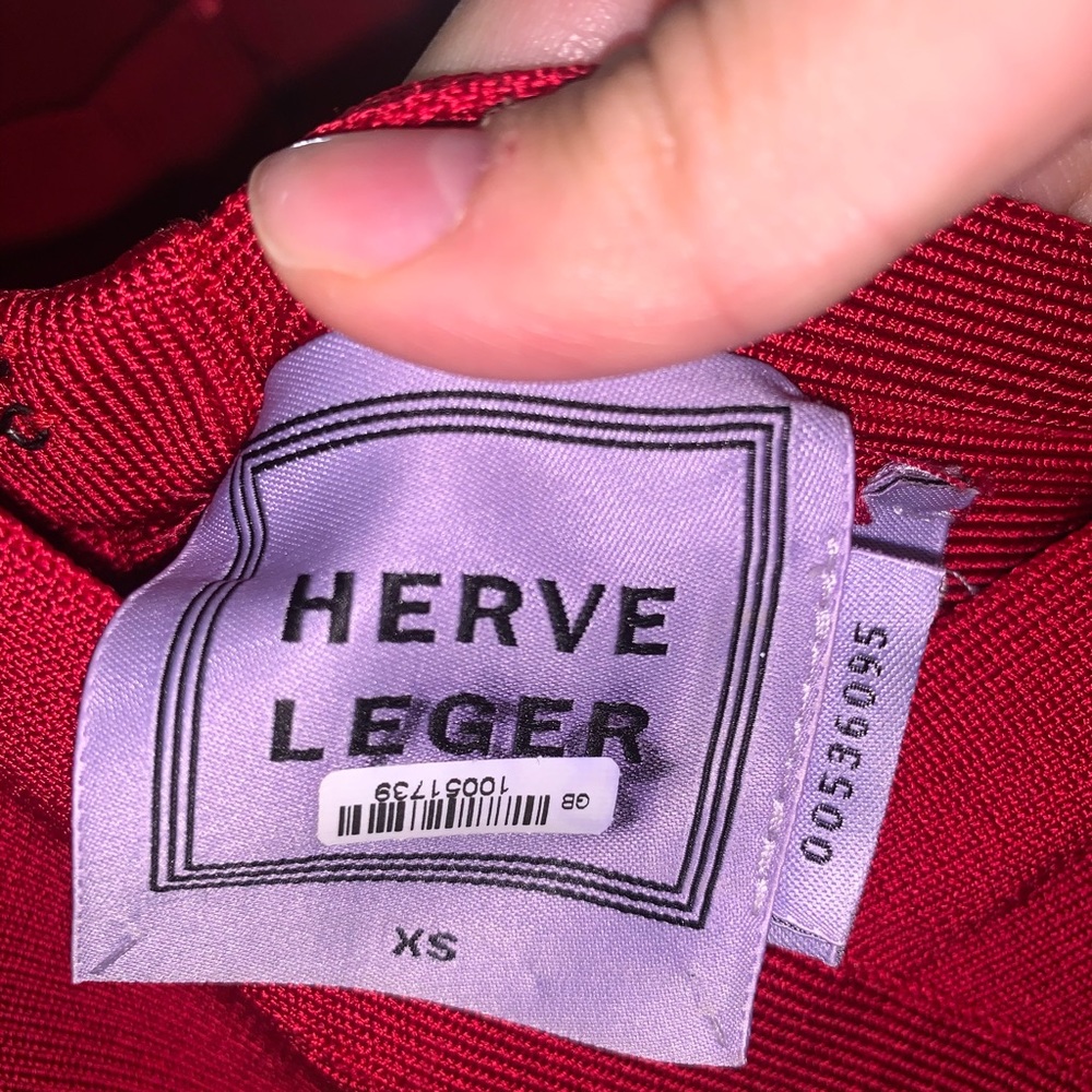 Herve Leger Red Bandage Dress